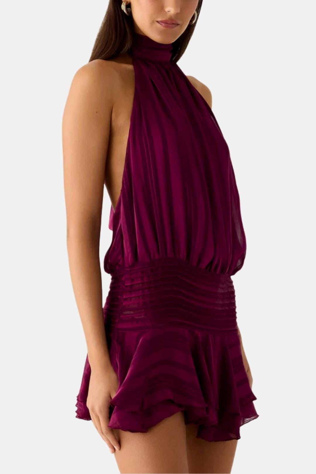Image of Gillian | Women's Sleeveless Halter Mini Dress