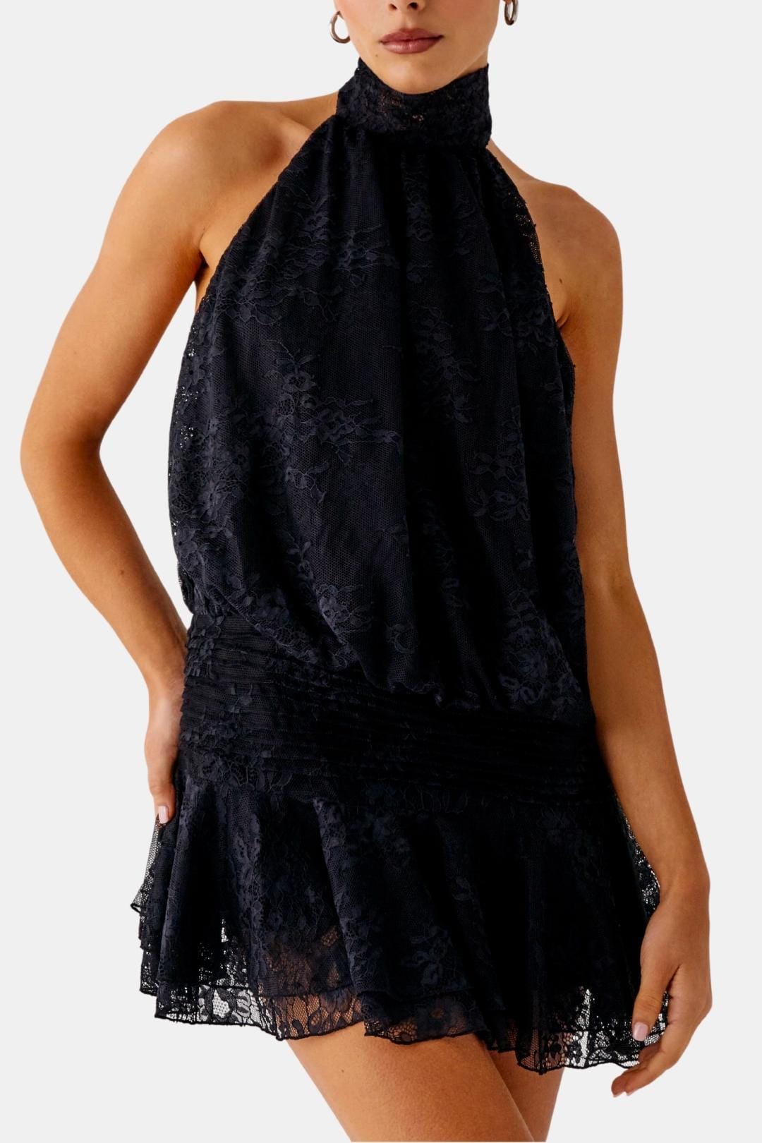 Image of Gillian | Women's Sleeveless Halter Mini Dress