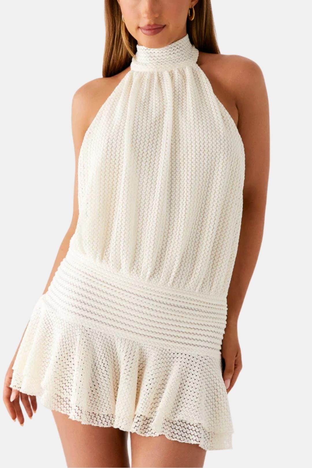 Image of Gillian | Women's Sleeveless Halter Mini Dress