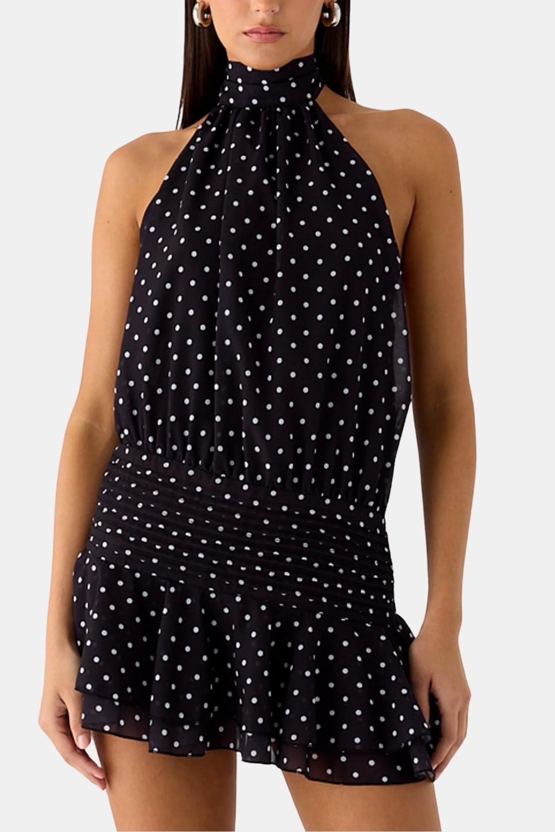 Image of Gillian | Women's Sleeveless Halter Mini Dress