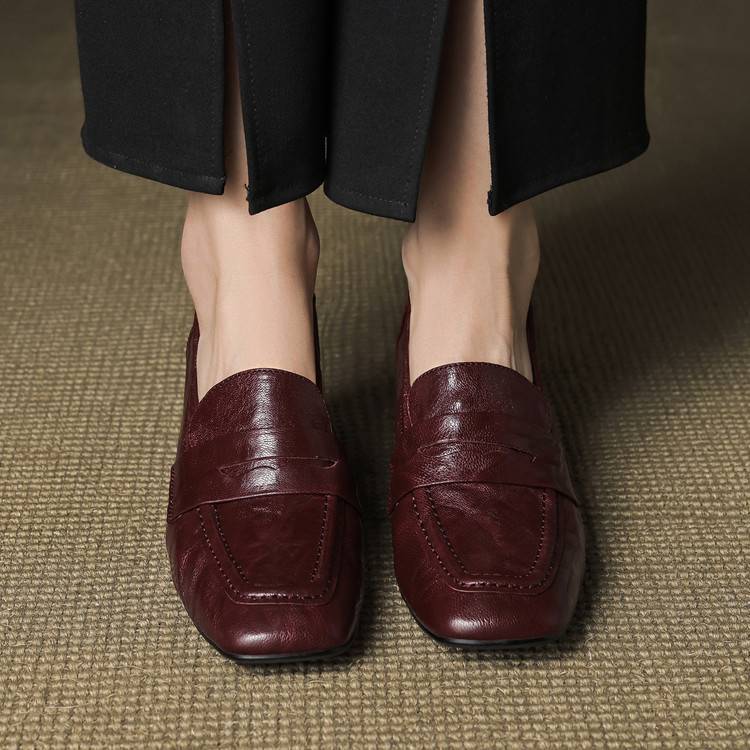 Image of Gloria | Women's Block Heel Slip-On Loafers
