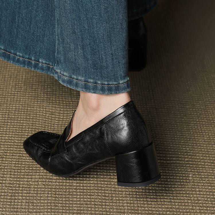 Image of Gloria | Women's Block Heel Slip-On Loafers