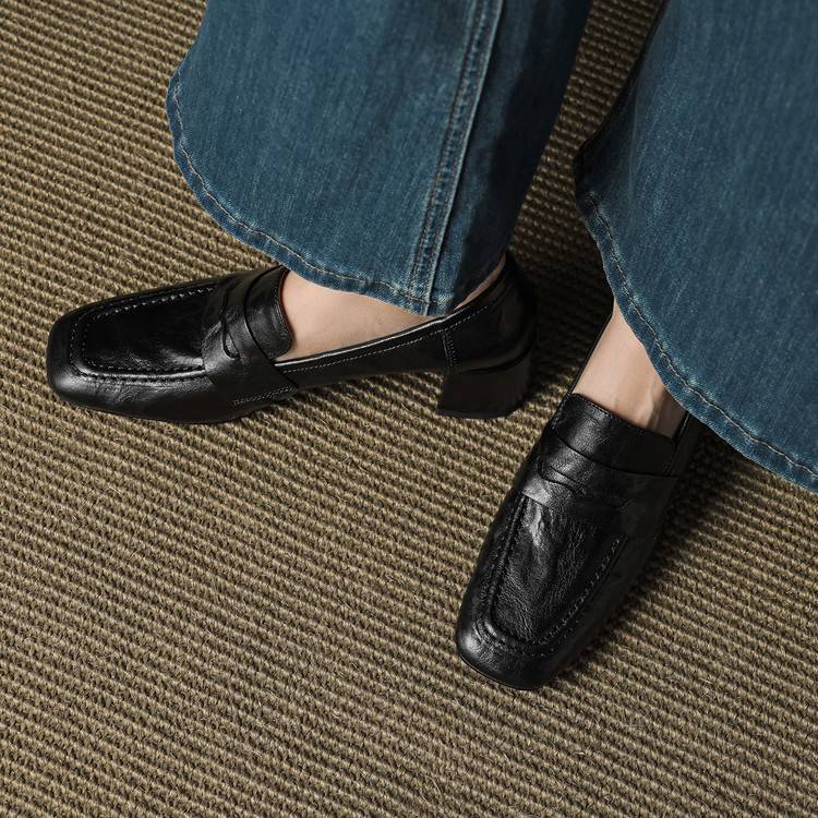Image of Gloria | Women's Block Heel Slip-On Loafers