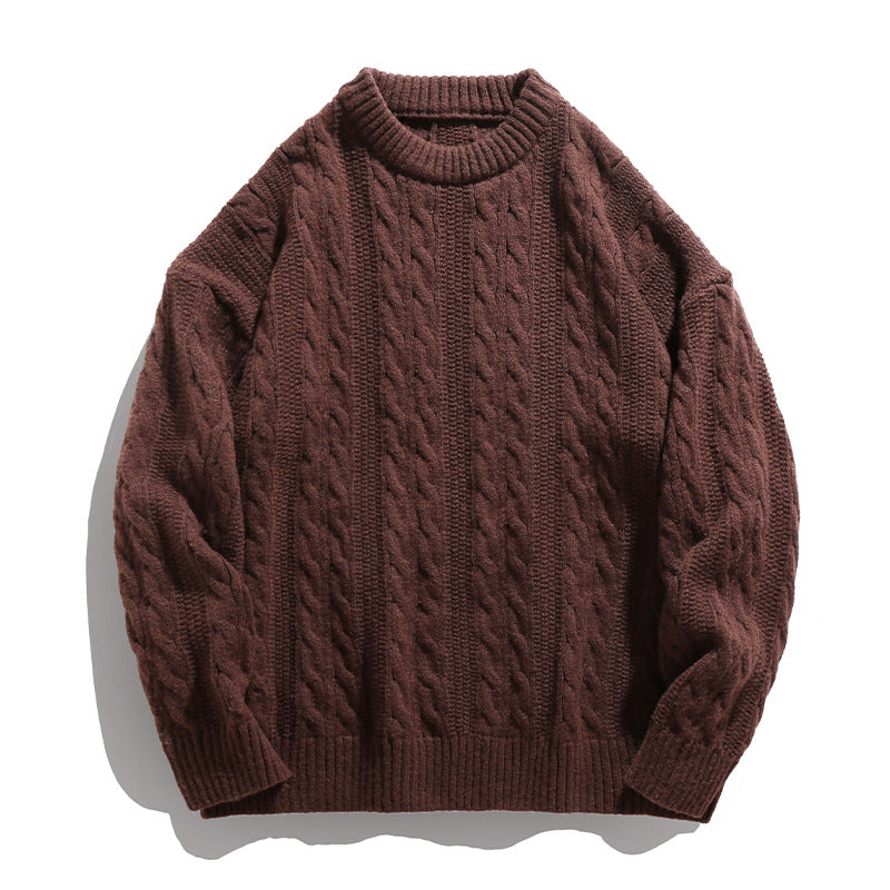 Image of Guy | Men's Cable Knit Crew Neck Sweater