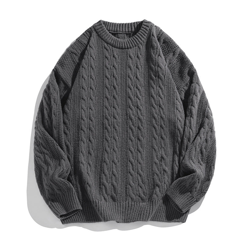 Image of Guy | Men's Cable Knit Crew Neck Sweater