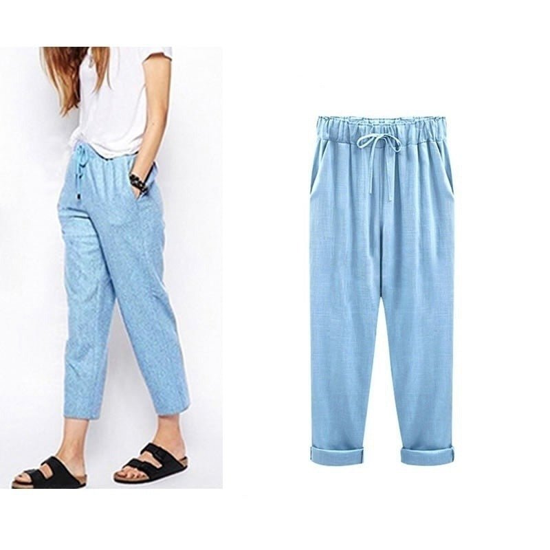 Image of Hailey | Women's Drawstring Waist Cuffed Ankle Pants