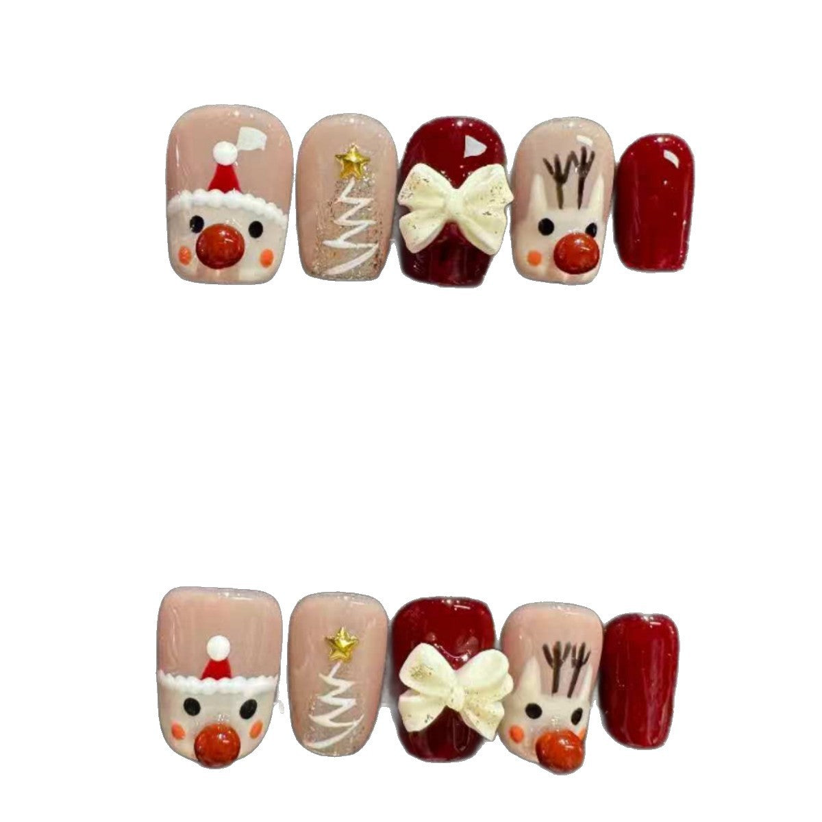 Handmade Holiday Press-On Nail Set