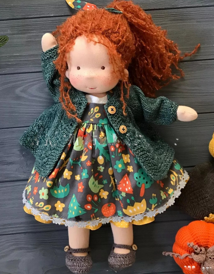 Handmade Waldorf Doll in Soft Fabric - Creative Toy for Children