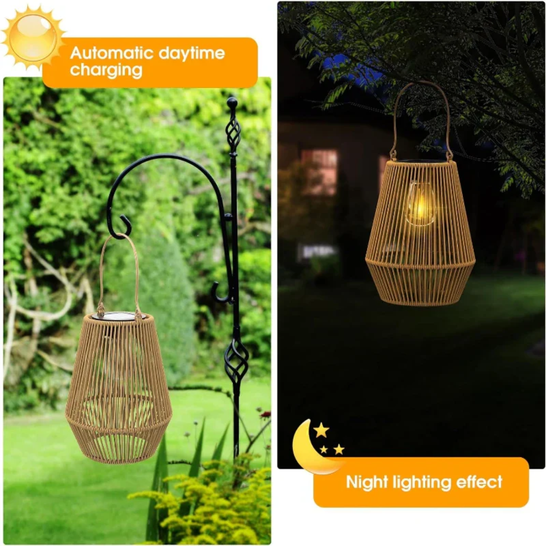 Handwoven Waterproof Solar Garden Lamp - SunWeave