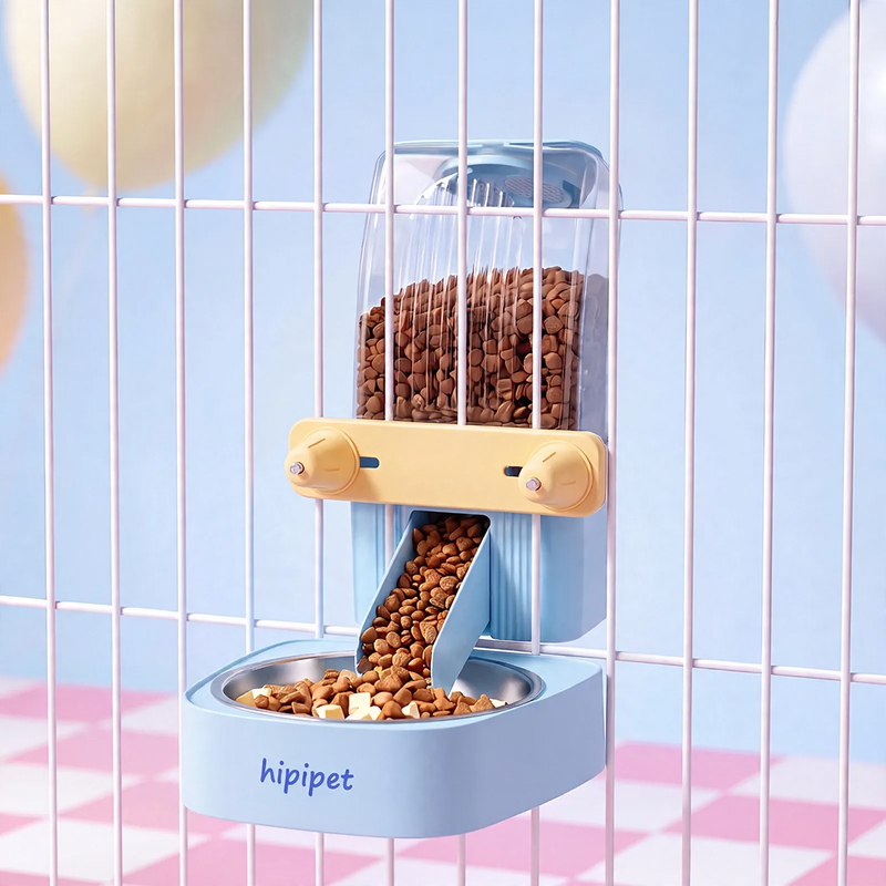 Hanging Water and Food Bowl Dispenser Made of HIPS Plastic