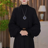 Hannah Knitted Cardigan with Integrated Scarf Collar