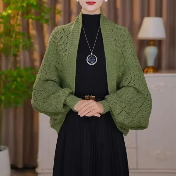 Hannah – Cardigan with Scarf Collar