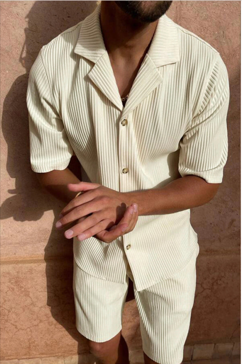 Image of Hayden | Men's Short Sleeve Shirt and Shorts Set
