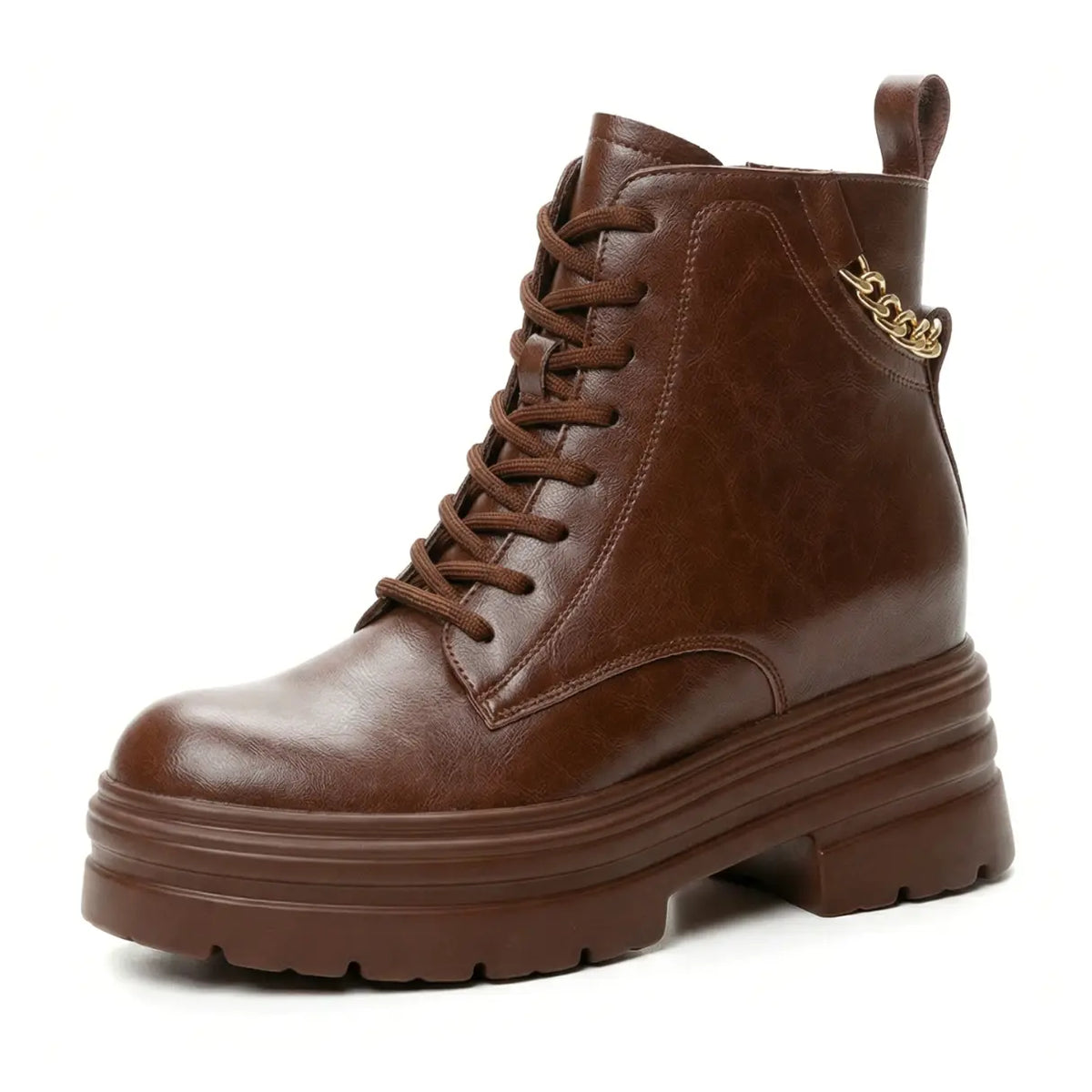 Height-Boost Combat Boots with 11 cm Hidden Elevation System