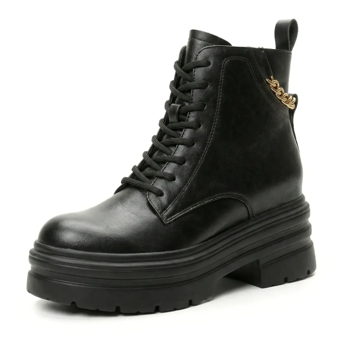 Height-Boost Combat Boots with 11 cm Hidden Elevation System