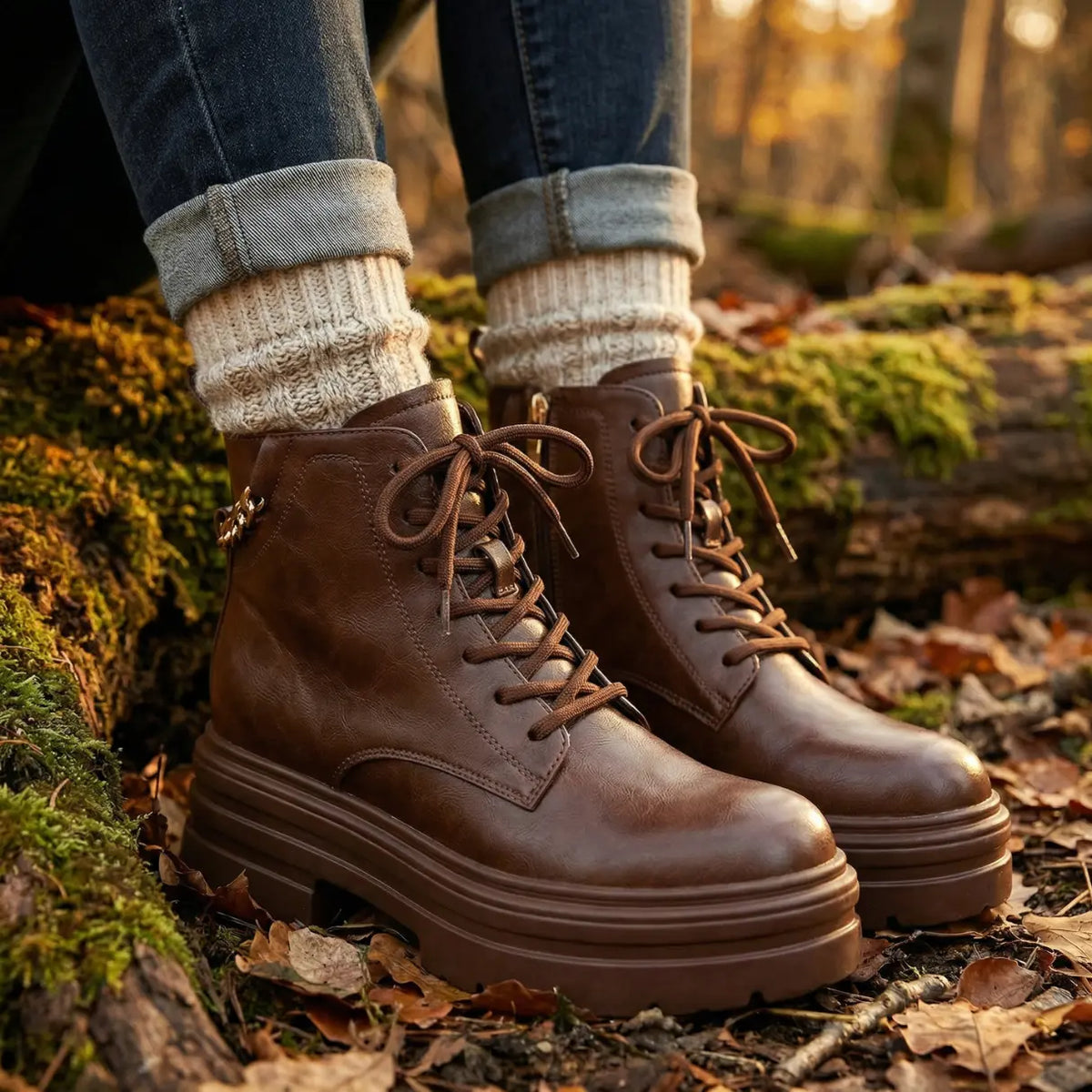Height-Boost Combat Boots with 11 cm Hidden Elevation System