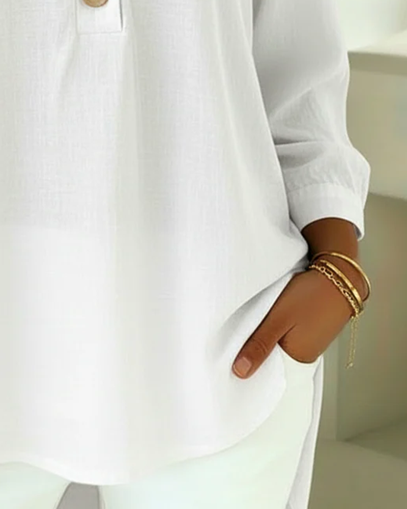 Image of Henry | Women's Long-Sleeve Cotton and Linen Shirt