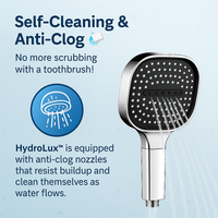 Turbo-Charged Filtration Shower Head for Enhanced Flow
