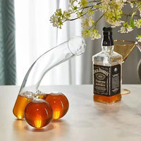 Novelty Curved Glass Decanter for Wine and Spirits