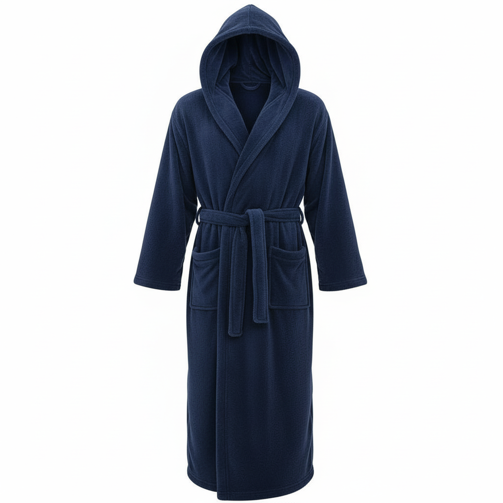HoodedChill | Premium Men's Bathrobe with Hood | High-Loft Fleece for Maximum Thermal Insulation | Soft-Touch Finish | Ergonomic Fit & Durable Fiber Structure