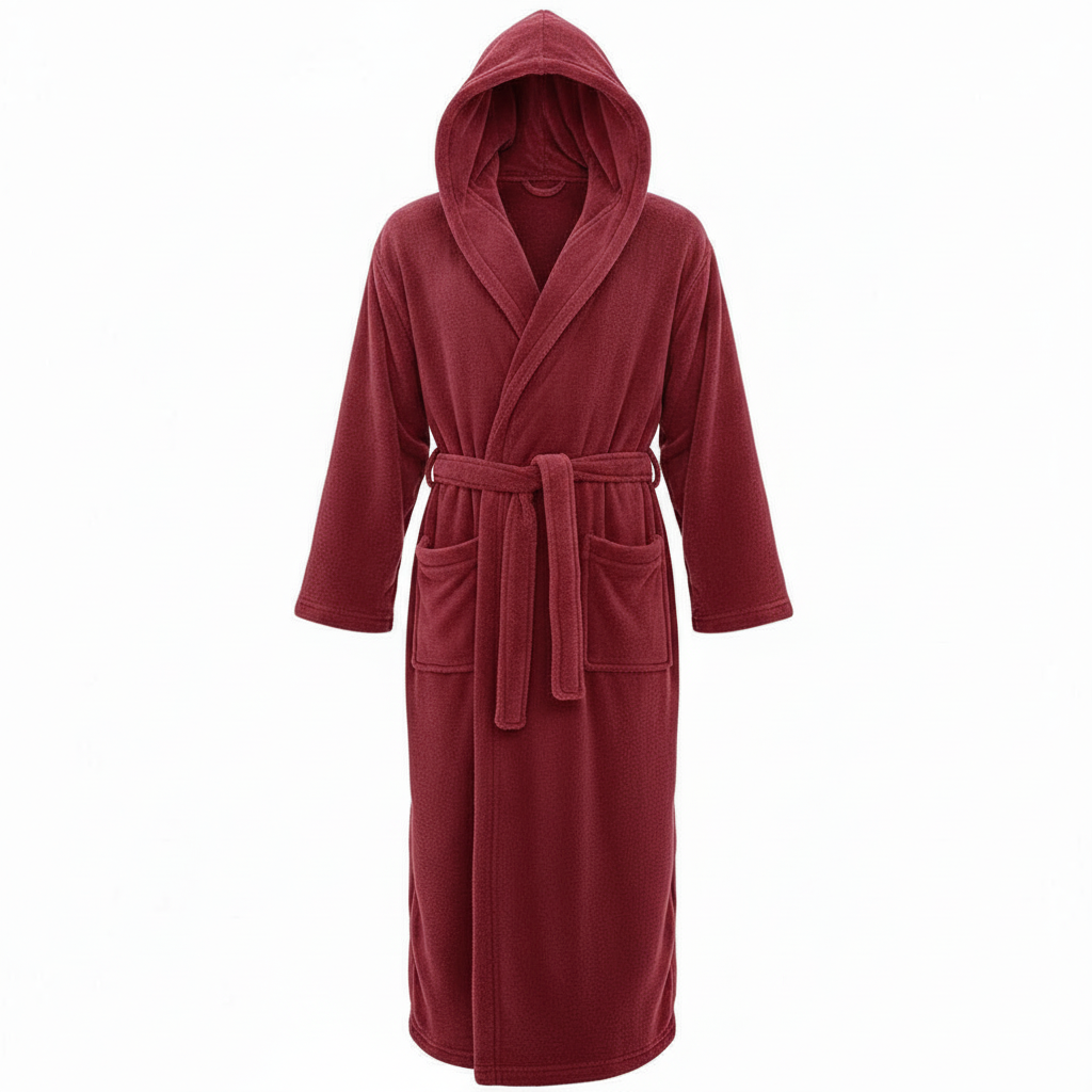 HoodedChill | Premium Men's Bathrobe with Hood | High-Loft Fleece for Maximum Thermal Insulation | Soft-Touch Finish | Ergonomic Fit & Durable Fiber Structure