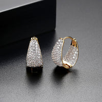 Sparkling Pave Hoop Earrings