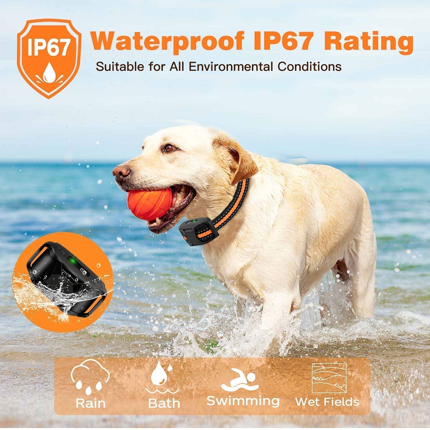 HydraPaw Pro Waterproof Remote Dog Training Collar Outdoor