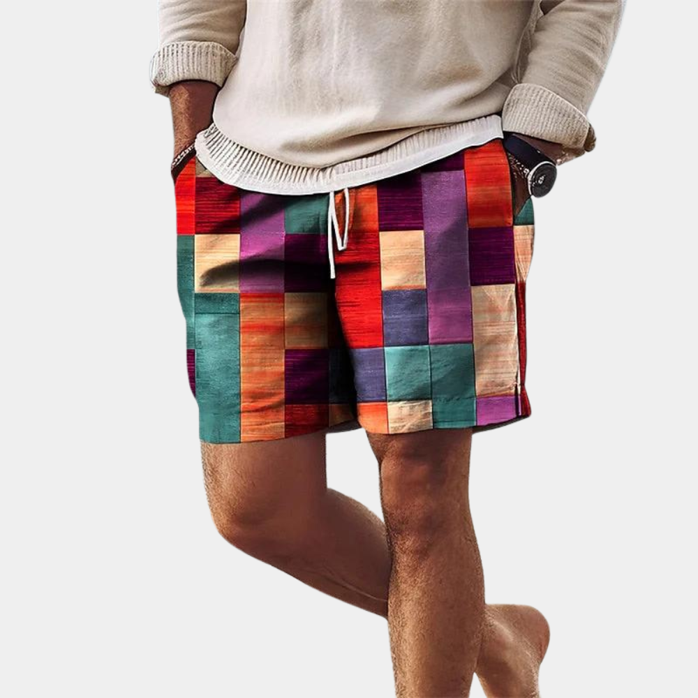 Image of Ian | Men's Printed Casual Shorts