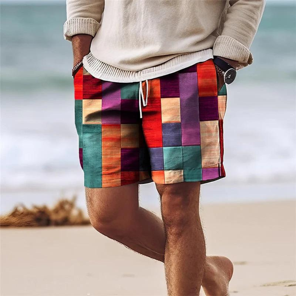 Image of Ian | Men's Printed Casual Shorts