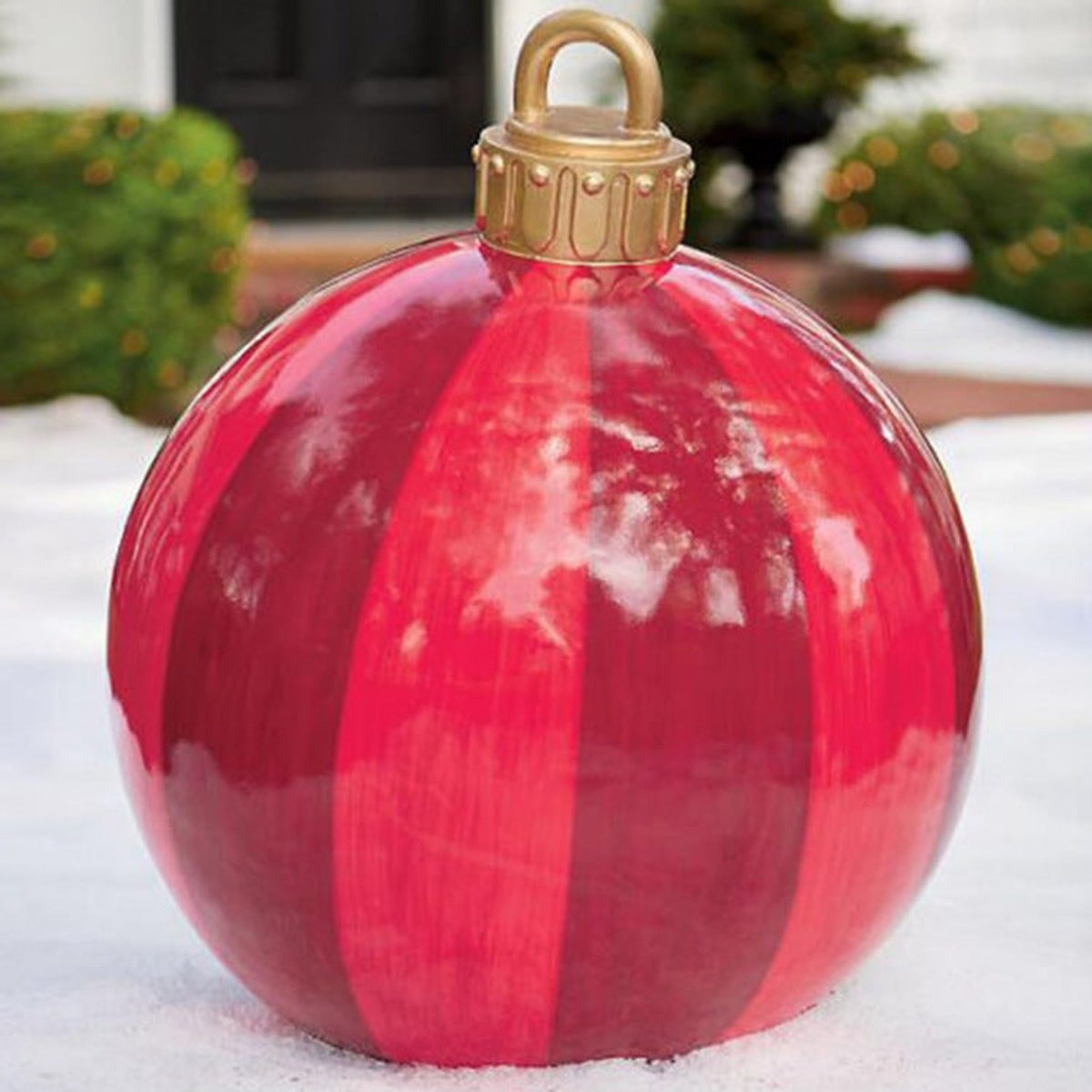 Inflatable Christmas Bauble with Snowflake Pattern