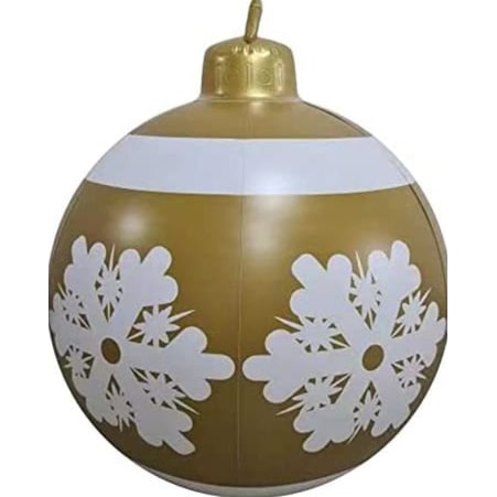 Inflatable Christmas Bauble with Snowflake Pattern