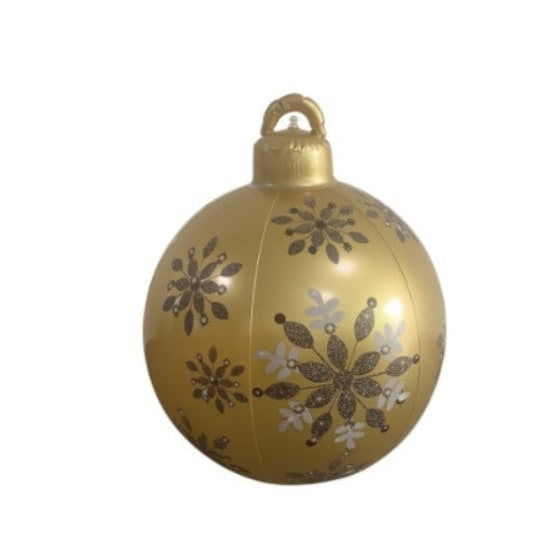 Inflatable Christmas Bauble with Snowflake Pattern