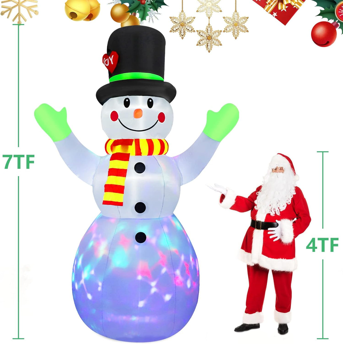 Inflatable Light-Up Snowman
