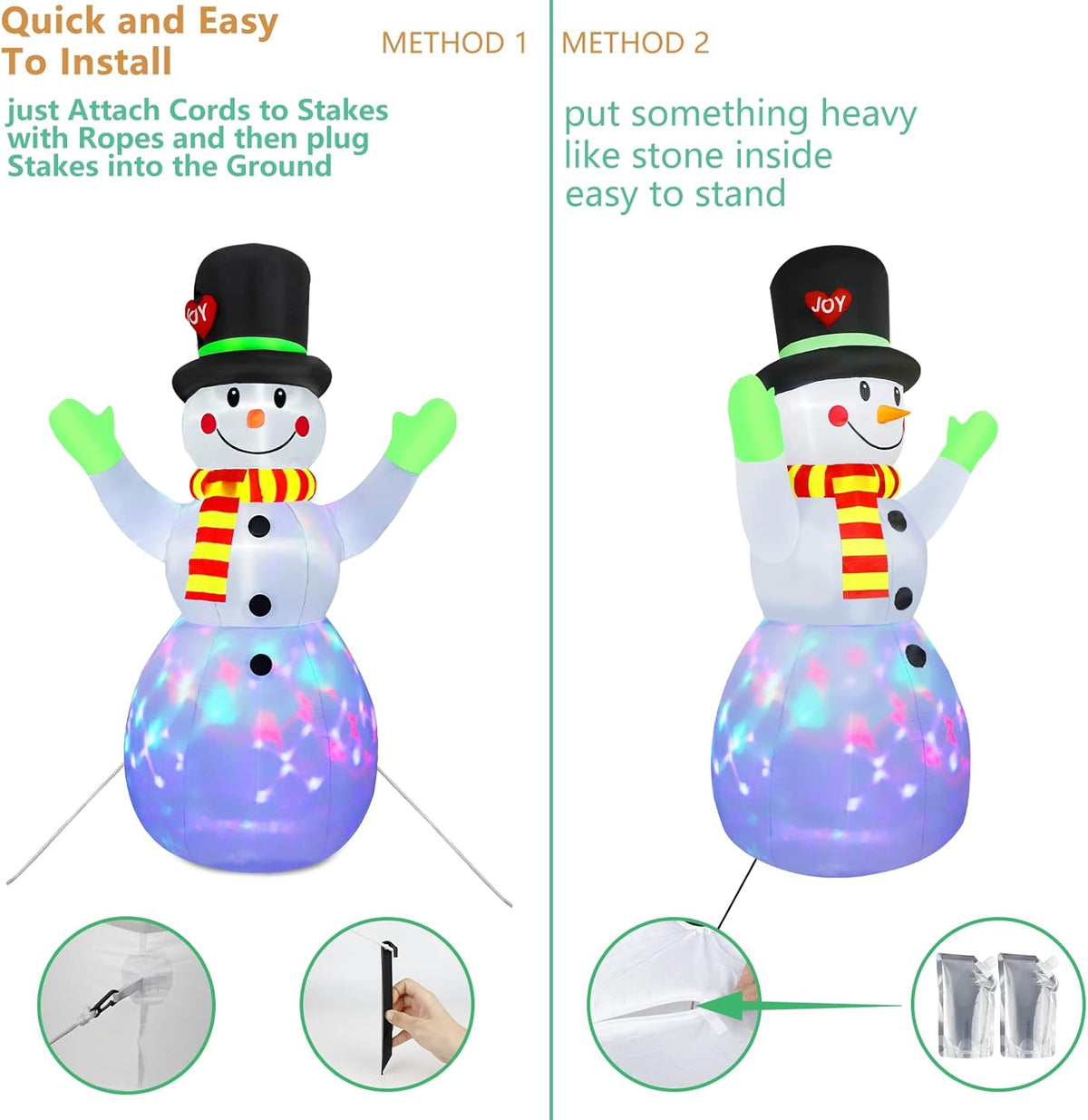 Inflatable Light-Up Snowman