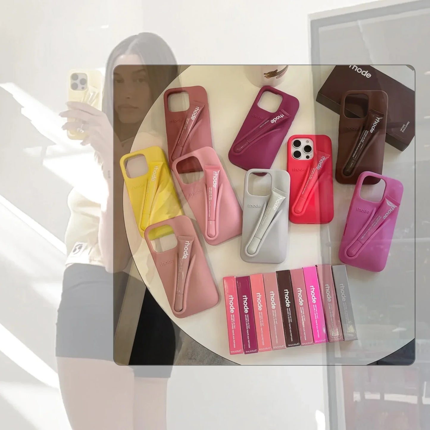 iPhone Case with Lip Gloss Set for iPhone 13-17