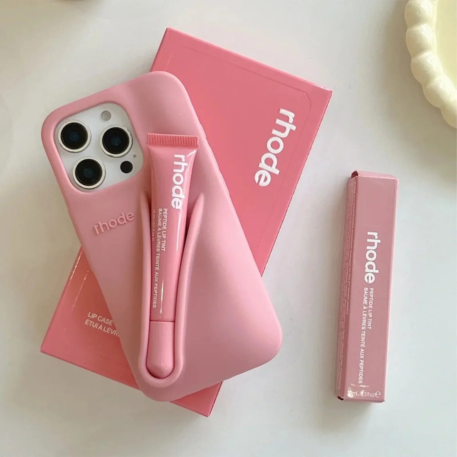 iPhone Case with Lip Gloss Set for iPhone 13-17
