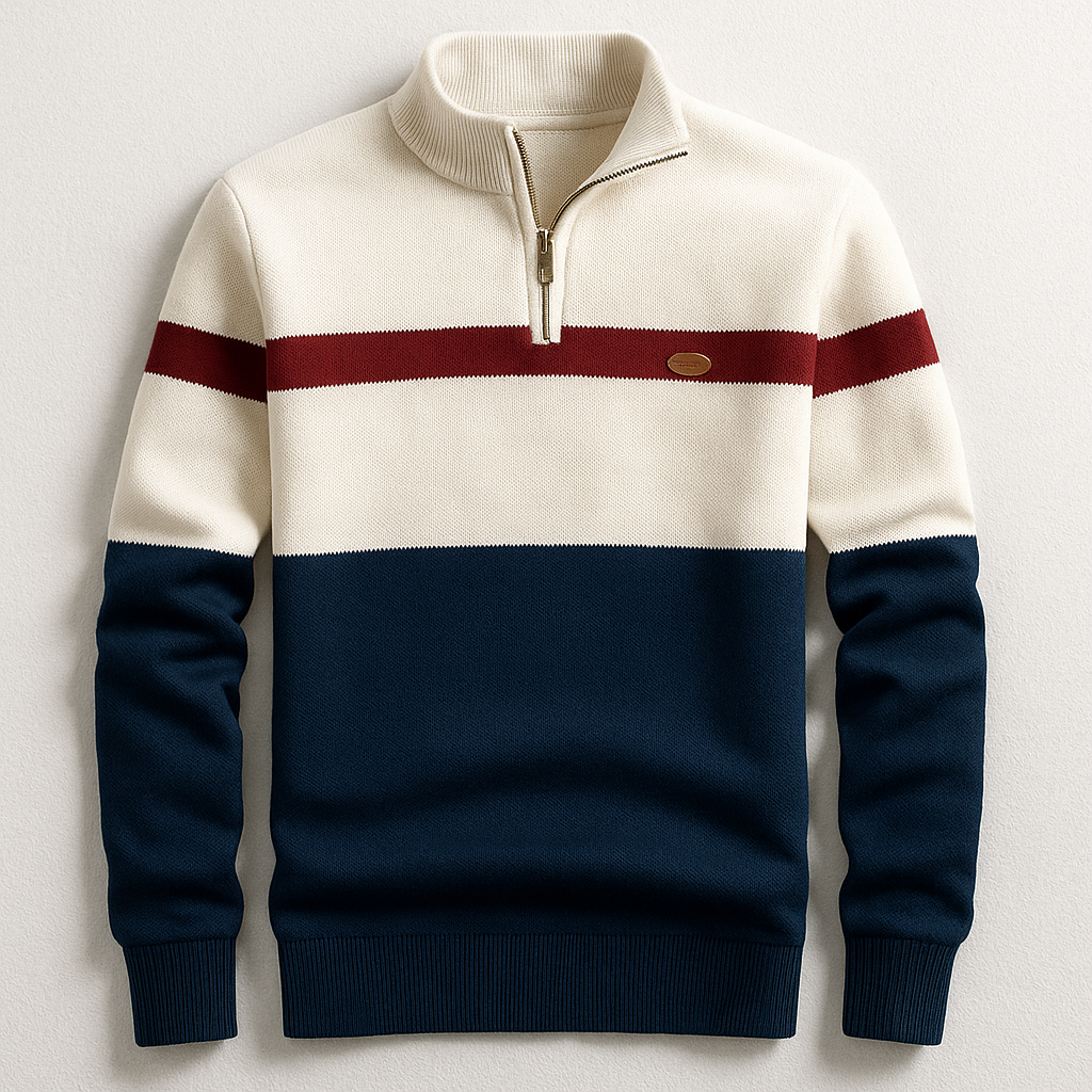 Image of Isaac | Men's Quarter Zip Pullover Sweater