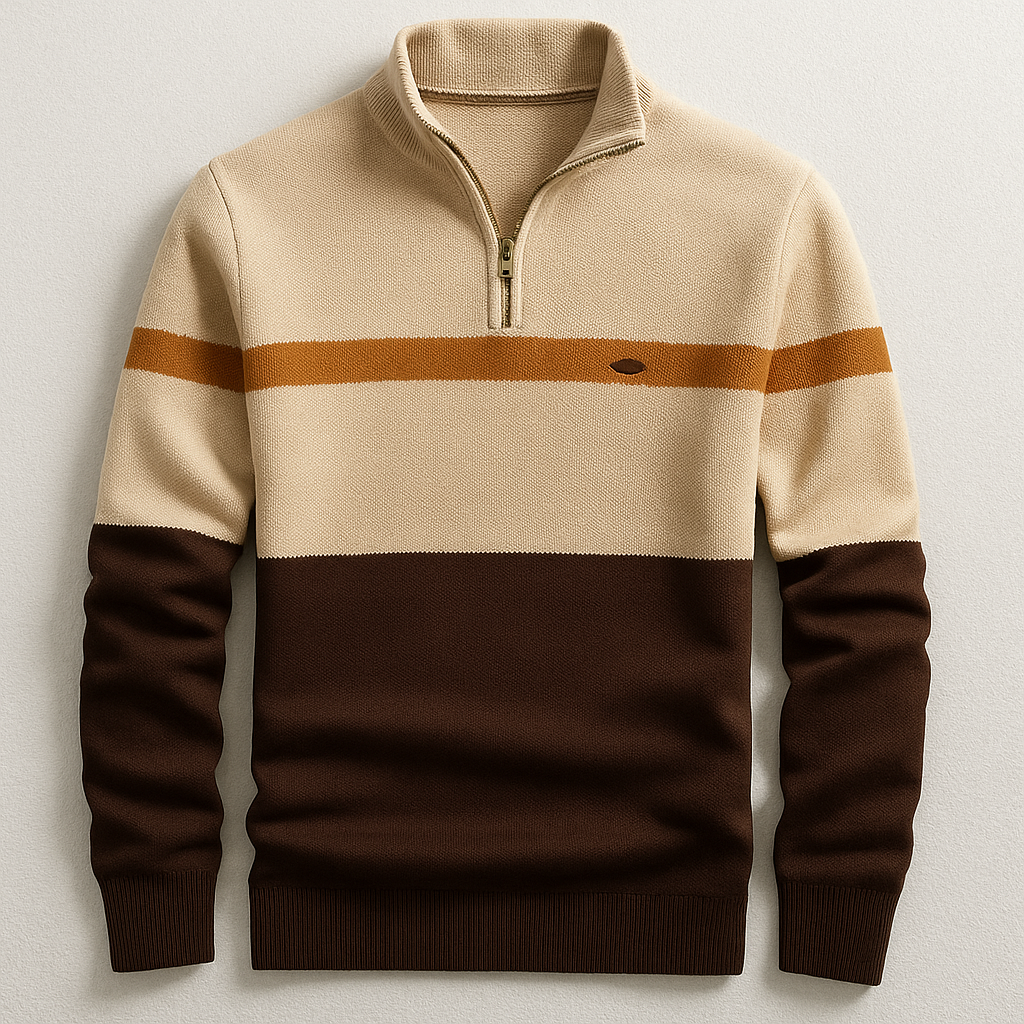 Image of Isaac | Men's Quarter Zip Pullover Sweater