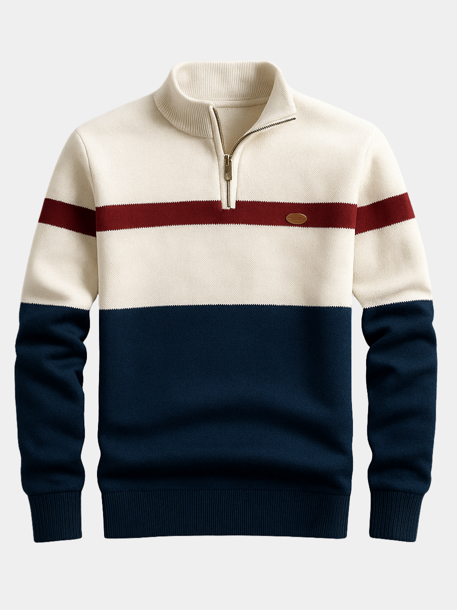 Image of Isaac | Men's Quarter Zip Pullover Sweater