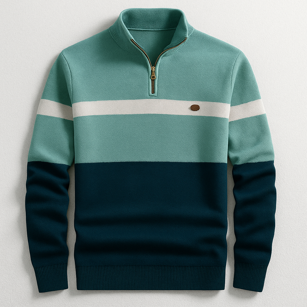 Image of Isaac | Men's Quarter Zip Pullover Sweater