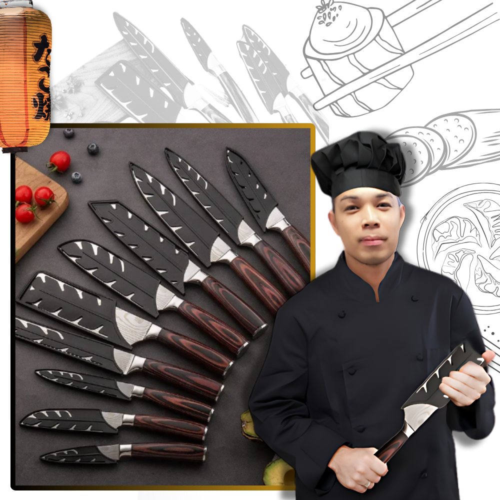 Japanese Knives in the Pakkawood Series