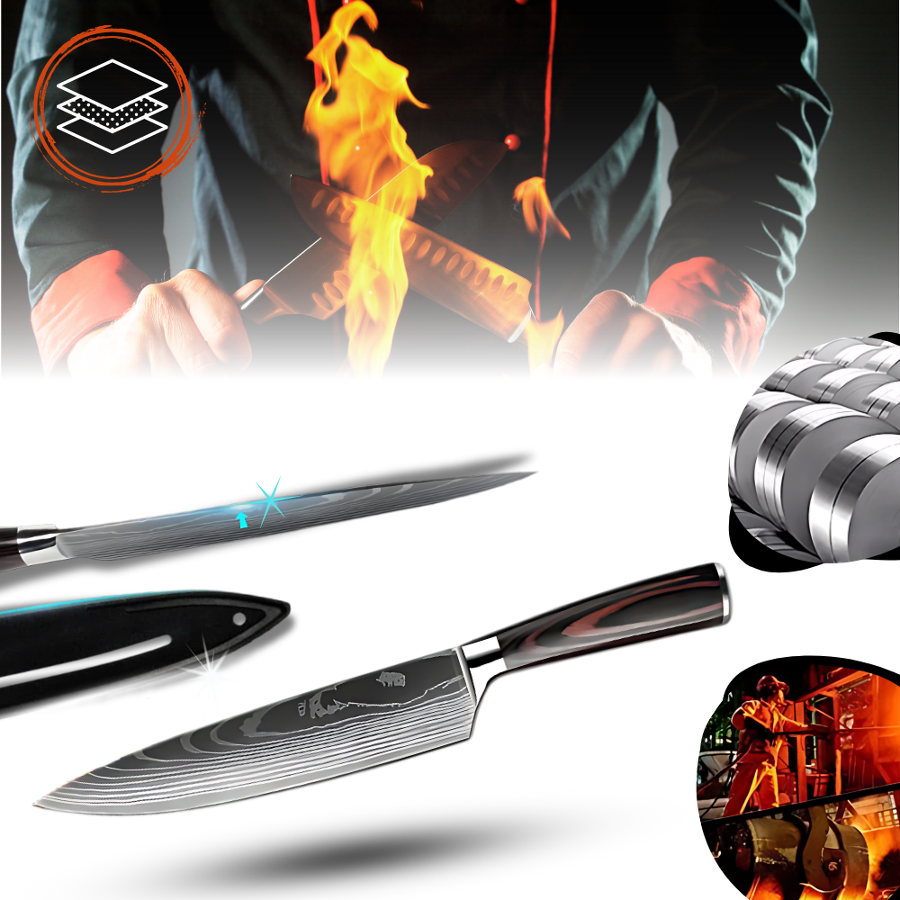 Japanese Knives in the Pakkawood Series