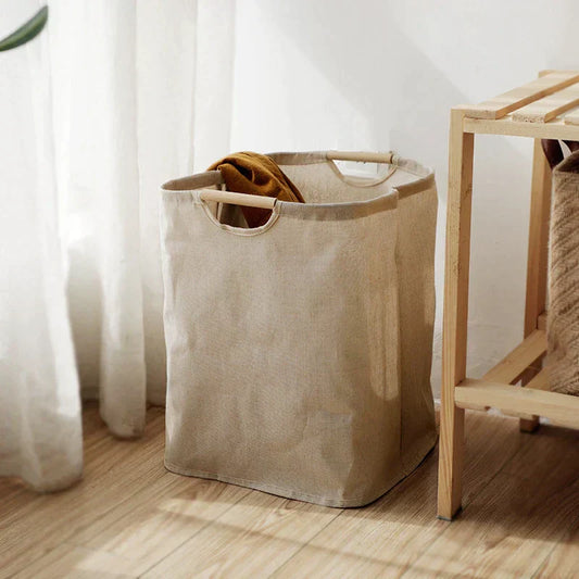 JapanStil Cotton-Linen Laundry Basket