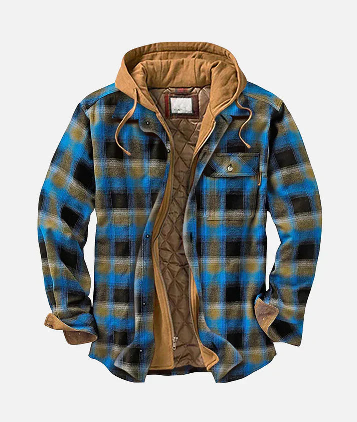 Image of Johnathan | Men's Hooded Plaid Jacket