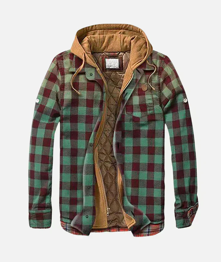 Image of Johnathan | Men's Hooded Plaid Jacket