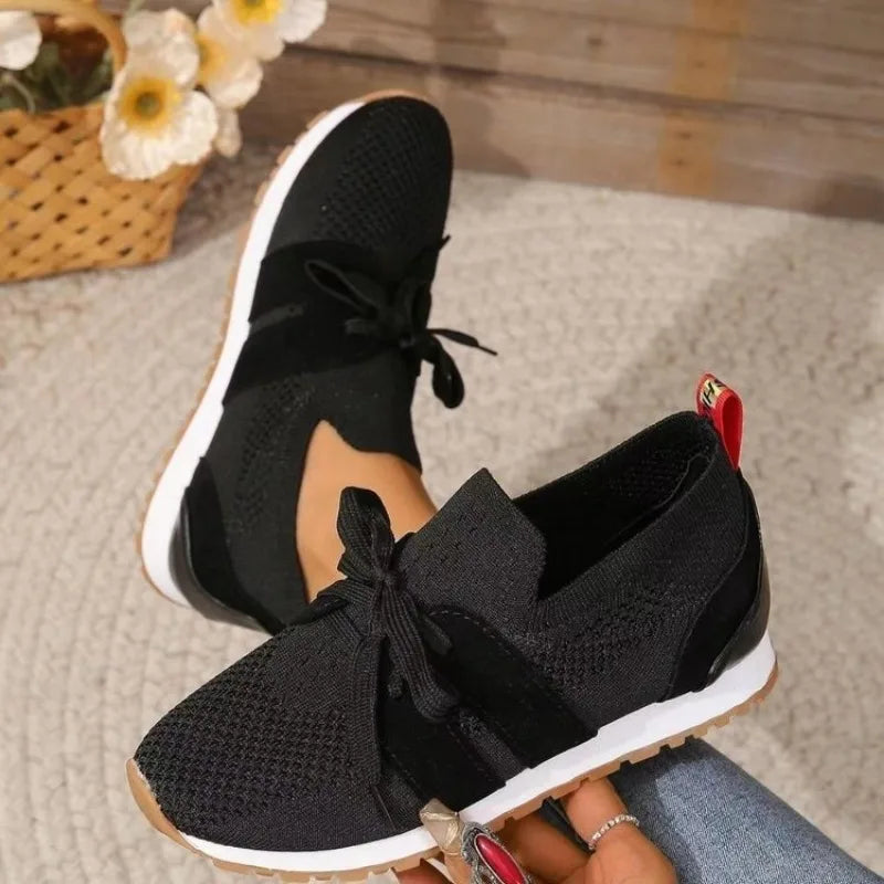 Image of Judith | Women's Lace-Up Knit Sneakers