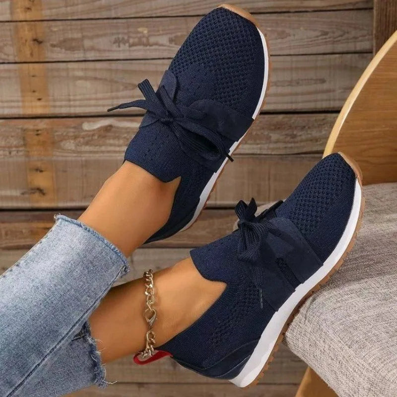 Image of Judith | Women's Lace-Up Knit Sneakers