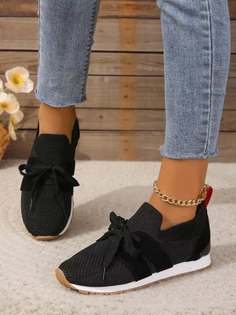 Image of Judith | Women's Lace-Up Knit Sneakers