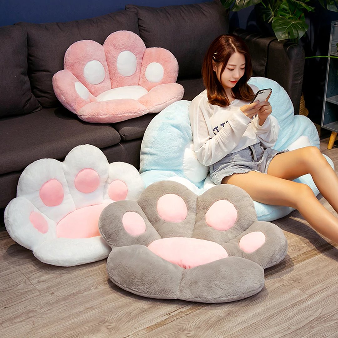 Kawaii Cute Pastel Paw Seat Cushion