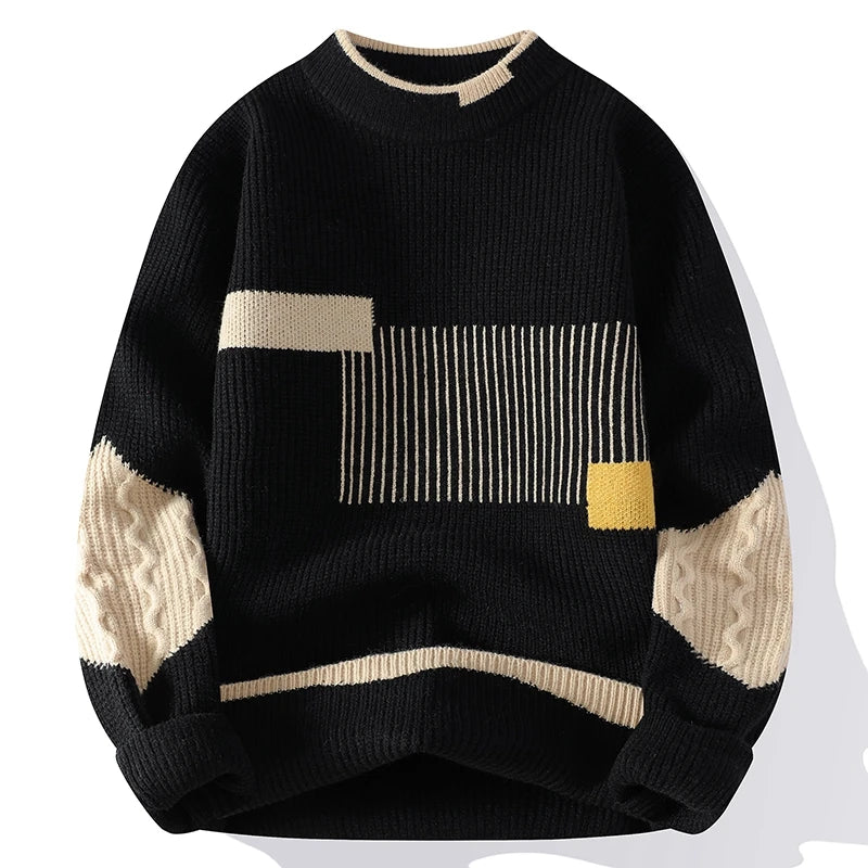Image of Keith | Unisex Patchwork Knitted Sweater